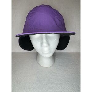 Columbia Sportswear Winter Ear Flap Hat Purple Size L Made USA Vintage